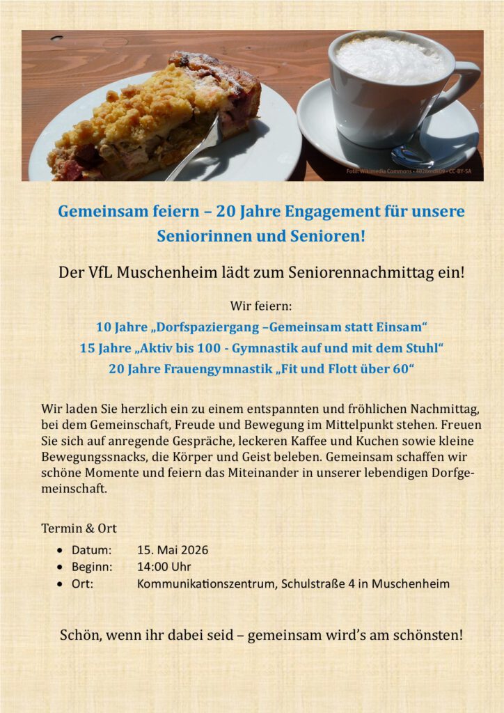 Seniorennachmittag Jubiläum